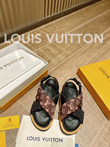 LV couple with thick bottom slippers 35-45-c4034479